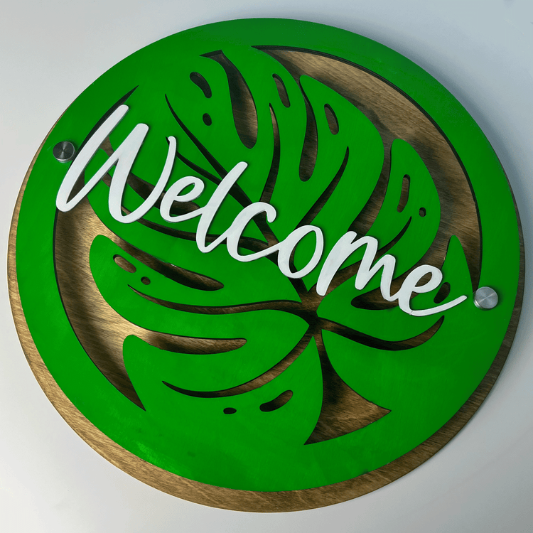 Standoff Sign - Tropical Welcome