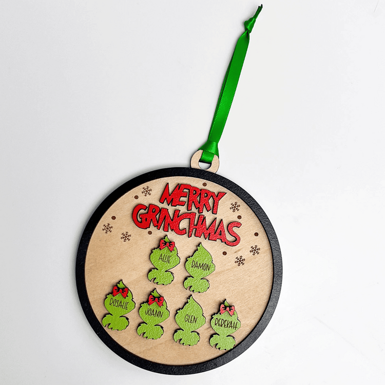 Merry Grinchmas Family Ornament