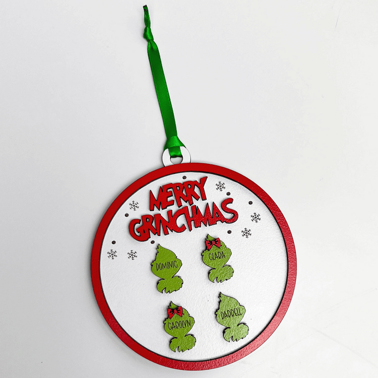 Merry Grinchmas Family Ornament