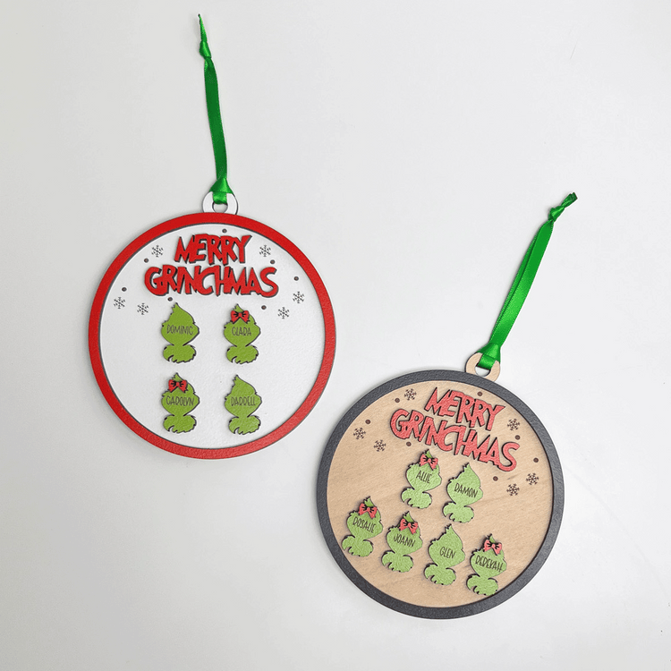 Merry Grinchmas Family Ornament