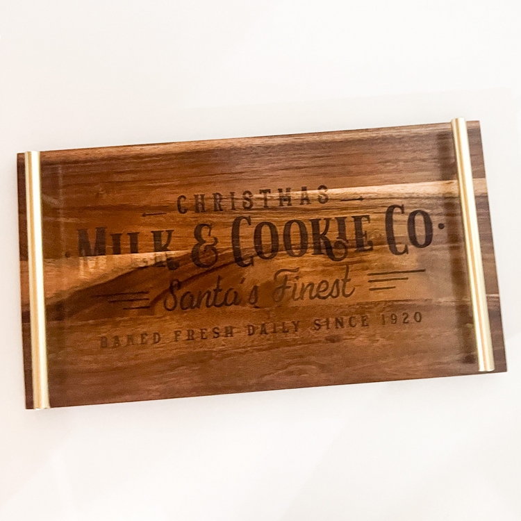 Milk and Cookies Serving Tray