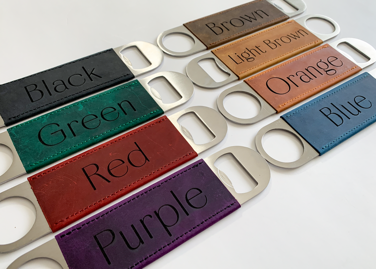 Customizable Leather Bottle Opener