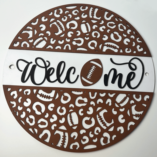 Standoff Sign - Football Welcome