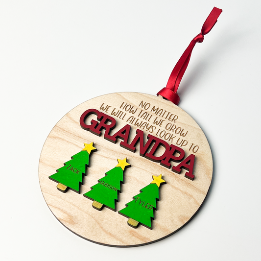 Wooden Look Up to You Ornament