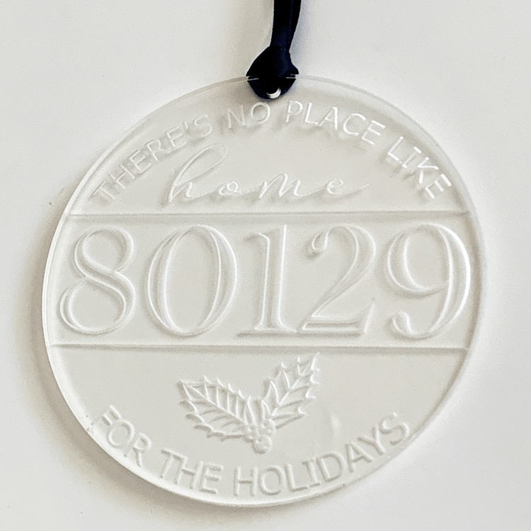 No Place Like Home Zip Code Ornament